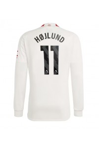 Manchester United Rasmus Hojlund #11 Jalkapallovaatteet Kolmaspaita 2023-24 Pitkähihainen